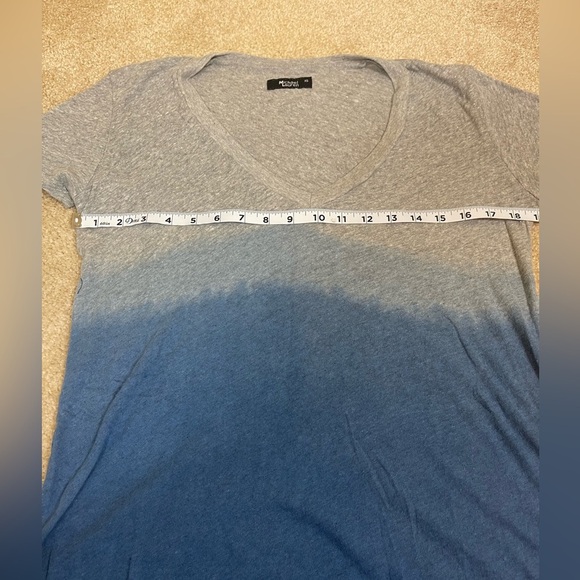 NWT size XS Michael Lauren V neck ombré tshirt - Picture 6 of 7